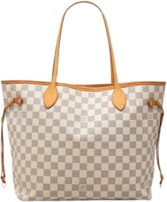 Louis Vuitton Pre-owned Neverfull MM Tote - Dames - Vintage Shopper - Wit - ONE Size - Leer - Vintage