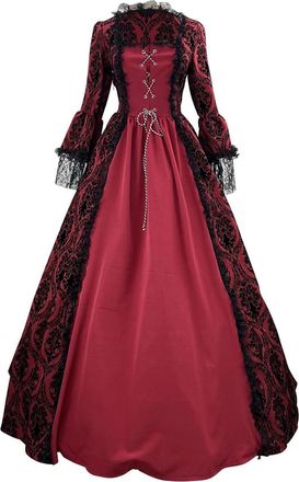 Generic 1800s Rococo Dresses for Women UK Medieval Queen Victoria Dress Victorian Ball Gowns Costumes Renaissance Vintage Tea Party Prom Dress Masquerade Dres