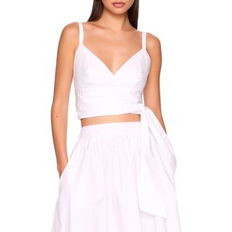 Susana Monaco Cotton Poplin Wrap Tank in Sugar at Nordstrom Rack, Size X-Large