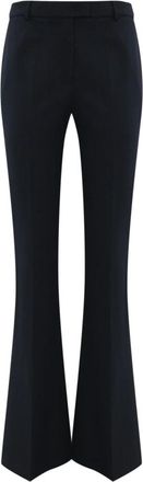Liviana Conti Blauwe Flared Broek Milano Design - Dames - Wijde Broeken - Blauw - L - Polyester - Broeken