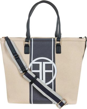 Fracomina Kleurrijke Detail Tote Tas Vrouw - Dames - Shoppers - Beige - ONE Size - Leer - Tassen