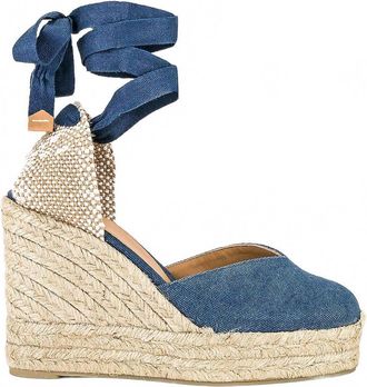 Castaner Womens Chiara Heeled Espadrilles In Azul