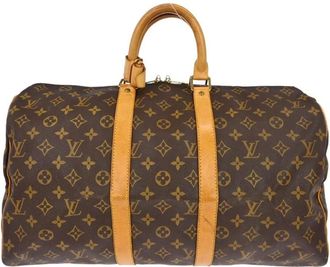 Louis Vuitton Pre-owned Weekend Bags, female, Brown, Size: ONE SIZE Pre-owned Vintage Monogram Keepall Travel Bag