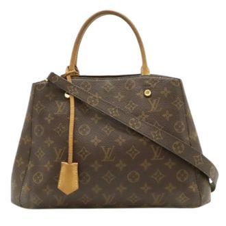 Louis Vuitton Pre-owned Handbags, female, Brown, Size: ONE SIZE Pre-owned Montaigne Monogram MM Handbag