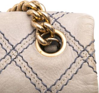 Chanel Hobo Bags - 2014 Jumbo Quilted Calfskin Triple Stitched Flap - Gr. unisize - in Grau - für Damen