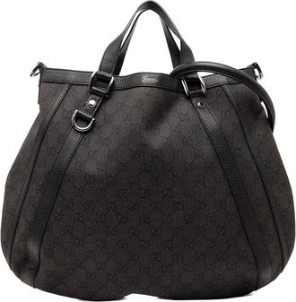 Gucci Pre-owned Gucci GG Denim Abbey D Ring Convertible Tote 268641 498879