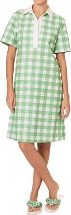 Rosie Assoulin Mini Rugby Dress In Grass Green