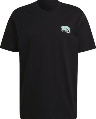 adidas originals Pckalot Tee Retro Printing Sports Round Neck Short Sleeve Black HF4762