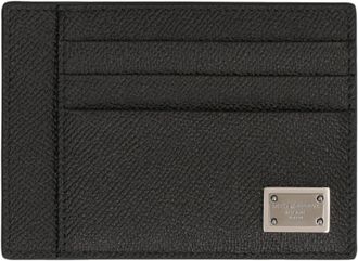 Dolce & Gabbana Mens Card Holder Black Calfskin Calf Wallets & Cardholders