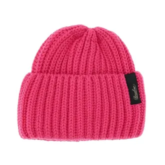 Borsalino Accessoires, Dames, Roze, ONE Size, Wol, Bell Rib Knit Beanie