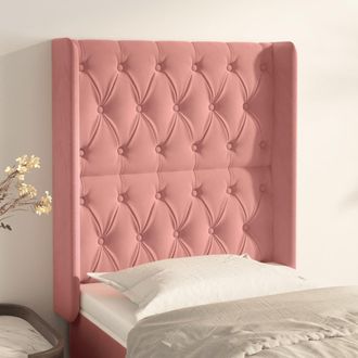 vidaXL Cabecero Con Orejas De Terciopelo Rosa 83x16x118/128 Cm Vidaxl