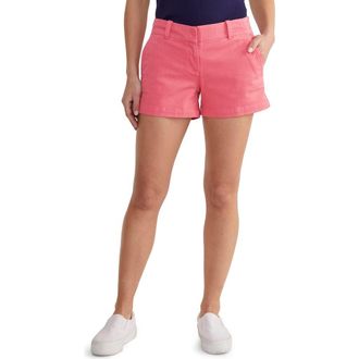 Vineyard Vines Herringbone Stretch Cotton Shorts in Sailors Red at Nordstrom, Size 2
