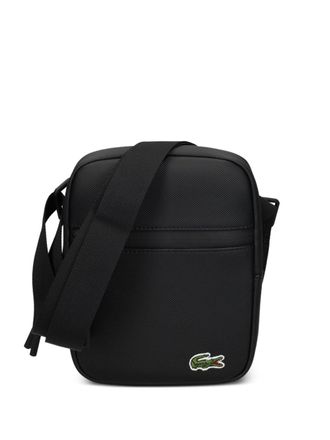 Lacoste logo-appliqu&eacute; messenger bag - Black