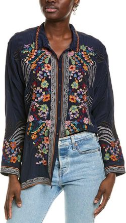 Johnny Was Audrey Silk Blouse