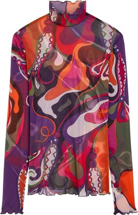 Pucci Printed Mesh top - Multicoloured 1 - One Size