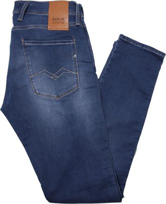 Replay Anbass Hyperflex Re-Used X-Lite Slim Fit Jeans - Middenblauw