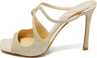 Jimmy Choo London Sandali con decorazione glitter - Oro