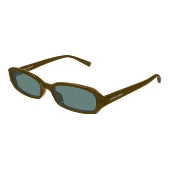 Saint Laurent Erin Zonnebril - Dames - Accessoires - Bruin - Maat: 52 MM Nylon