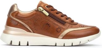 Pikolinos Cantabria Lace-Zip Sneaker - Dames - Sneakers - Bruin - 42 EU - Leer - Schoenen