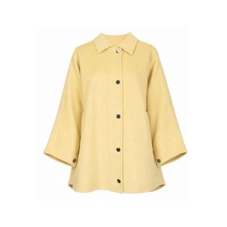Pinko Pinko - Oversized Collar Button-Up Jacket - Dames - Jassen - Geel - Maat: M