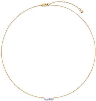 Monica Vinader Riva Pavé Lab Grown Diamond Necklace in 18Ct Gold Vermeil at Nordstrom