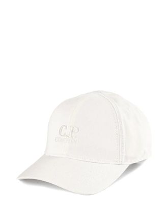 C.P. Company logo-embroidered baseball cap - men - Fabric - One Size - White