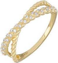 Bony Levy Mykonos Diamond Crossover Ring in 18Ky at Nordstrom Rack, Size 6.5