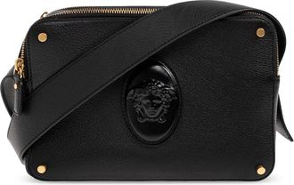 Versace Lou leren crossbodytas - Heren - Schoudertassen - Zwart - ONE Size - Leer - Tassen
