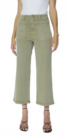 Pistola Denim Womens Zooey Patch Pocket Utility Pant In White