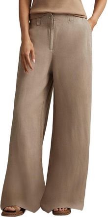 Reiss Demi Wide Leg Garment Dye Pant