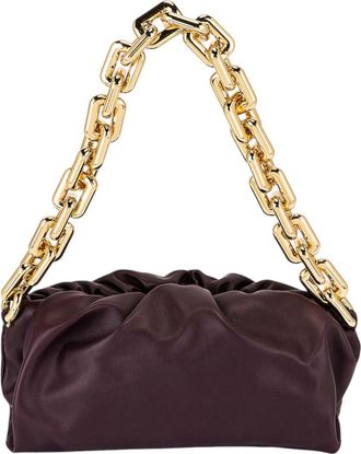 Bottega Veneta Maroon Solid Medium Shoulder Bag