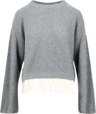 Kaos Trui met ronde hals - Dames - Ronde hals truien - Grijs - S - Truien & Vesten