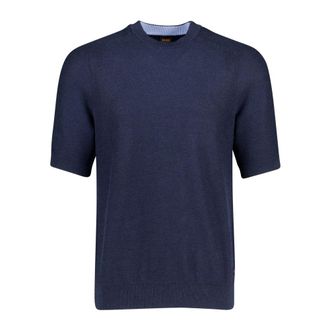 HUGO BOSS Heren, Tops, Blauw, Maat: XL Katoen