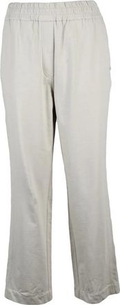 Brunello Cucinelli Tuta Trainingsbroeken - Dames - Wijde Broeken - Beige - XS - Katoen - Broeken