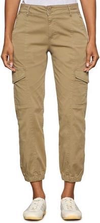 Sanctuary Rebel Crop Stretch Cotton Cargo Pants in Covert Green at Nordstrom, Size 33
