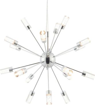 Loops LED Ceiling Pendant Light 18W Warm White Bulb Chrome Hanging Star Feature Kit