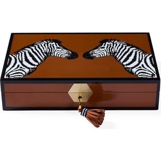 Jonathan Adler Zebra Lacquer Jewelry Box in Brown at Nordstrom
