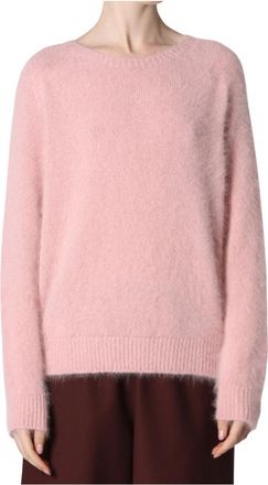 Roberto Collina Trui met ronde hals - Dames - Ronde hals truien - Roze - M - Truien & Vesten