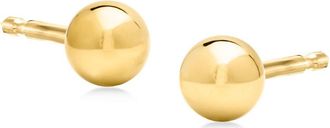 Canaria Canaria Italian 4mm 10kt Yellow Gold Ball Stud Earrings