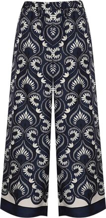 Max Mara Fluid Wkductic Printed Silk Trousers