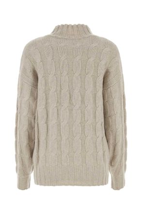 Le Kasha Womens Melange Sand Cashmere Sweater Lightbeige Exterior: Organic Maglieria