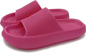 Generic Cloud Sliders for Women Men with Thick Outsol, Anti-Slip and Waterproof Pillow Sliders for Indoor & Outdoor (Rose pink, Adult, Women, 8, Numeric Range