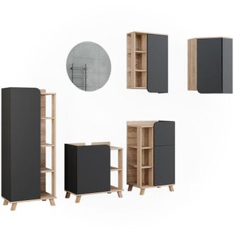 Vicco Conjunto De Muebles De Ba&ntilde;o Karen, Sonoma, 5 Partes, Vicco