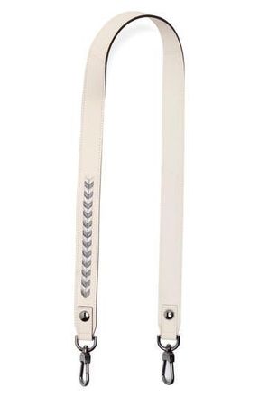 Longchamp Metallic Embroidered Leather Shoulder Strap in Ivory at Nordstrom Rack