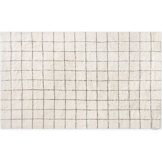 Linea Paralela Alfombra Algod&oacute;n Noa Natural Y Negro 300 X 200 Cm