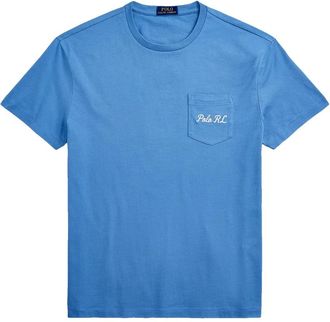 Polo Ralph Lauren Custom Slim Fit Bear Jersey Pocket Tee - Heren - T-shirts - Blauw - S - Katoen - Tops