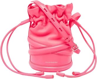 Alexander McQueen Tweedehands leren schoudertassen - Dames - Vintage Tas - Roze - ONE Size - Vintage