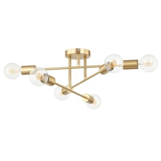 Lindby L&aacute;mpara De Techo aloria En Dorado Metal - Lindby