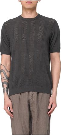 Drumohr Truien & Vesten, Heren, Groen, L, Gestreepte Crewneck Trui