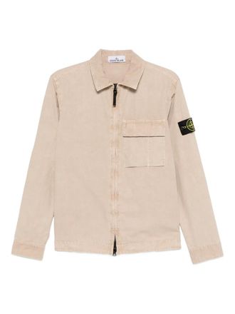 Stone Island pocket zip overshirt - Beige